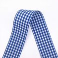 thumbnail image 3 of VIVIQUEN Blue Gingham Ribbon Checkered Ribbon 1-Inch 25 Yard Each Roll 100% Polyester Woven Edge (Blue), 3 of 5