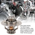 thumbnail image 3 of Engine Thermostat, Excavator Thermostat 6732-61-1620 Fracture  Easy To Install Alloy Perfect Replacement With Washer For Industrial Use, 3 of 8