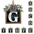 thumbnail image 1 of Front Door Decorations Alphabet Wreath Sign  Outdoor Hanging Decoration  11.8”*11.8”, 1 of 3