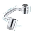thumbnail image 3 of Faucet Accessory for universal Swivel Extender with Sprayer Modes for Cleaning and Face Wash Easy Install Kitchen and Bathroom Use, 3 of 8