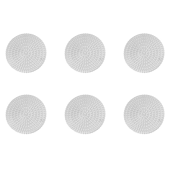 Retro Coasters Silver PVC 6 Pcs
