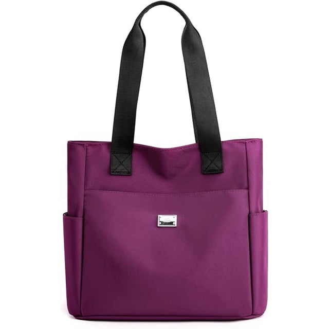 Lightweight Waterproof Nylon Shoulder Bag, Large Capacity Handbag, Tote Bags for Work School and Travel