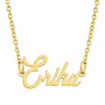 thumbnail image 1 of KISPER 18K Gold Plated Stainless Steel Personalized Name Pendant Necklace, Erika, 1 of 6