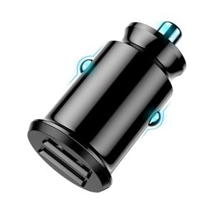 NATEFEMIN Chargeur de voiture rapide double USB Annexe A 12V-24V pour les tablettes de téléphones cellulaires GPS Étanche au feu ABS