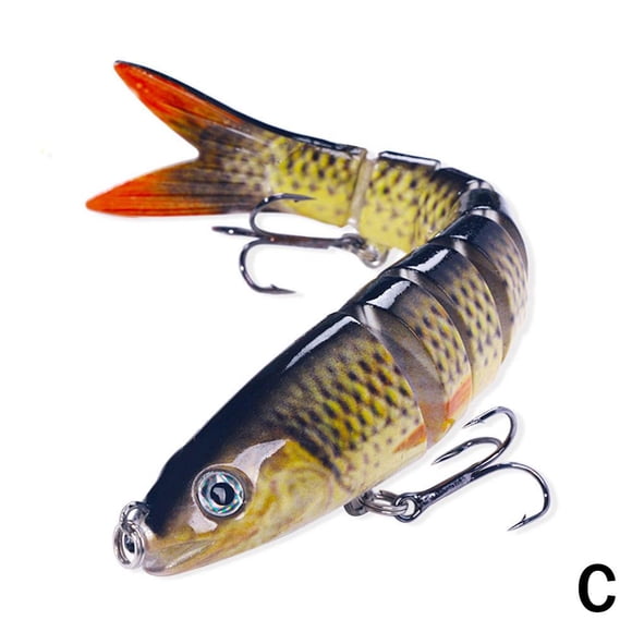 Leurres de Pêche 8 Segments Poisson Bar Minnow Swimbait Leurre Hameçon Appât Attirail O4E5