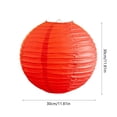 thumbnail image 3 of Paper Lanterns Red Paper Lanterns 30x30cm Traditional Solid Color Lampshade for Spring Courtyard Decoration 1Pcs JASKFLY, 3 of 8