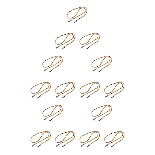 Decodeary Multicolor Glasses Shell Bead Eyeglass Chain Cute Reading Glasses Chains Eyeglasses Cord Portable Decorative Rope Men 5Set