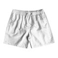 thumbnail image 3 of Yuyuzo Shorts pour Hommes à Cordon Élastique Taille Élastique Décontracté Été Plage Shorts Couleur Unie, 3 of 7