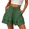 thumbnail image 2 of Sentmoon Shorts Women High Waist Beach Shorts Stretchy Solid Color Regular Fit Summer Shorts for Women with Pockets Casual for Work and Weekend Beach Must Haves S-2XL, 2 of 8