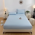 thumbnail image 4 of Fitted Sheet for Mattress Protection | Waterproof Mattress Pad Cover | Bed Sheet Protector for Home Bedroom | Polyester Fabric | 200x180cm Size | 1 Piece, 4 of 6