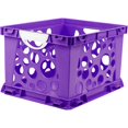 thumbnail image 3 of Storex Grande Caisse de Rangement et de Classement avec Poignées Confortables, Violet/blanc (Lot de 3), 3 of 3