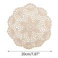 thumbnail image 3 of Doilies 12Pcs 8 Inch Doilies Crochet Round Lace Doily Handmade Placemats Cotton Crocheted Beige, 3 of 6
