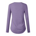 thumbnail image 3 of Women‘s Solid Color Long Sleeve Printed Top Pink M, 3 of 4
