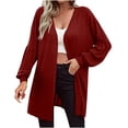 thumbnail image 2 of Babysbule Cardigans pour Femmes Liquidation Mode Femmes Cardigan Ample à Manches Longues Blouse Haut Blouse Liquidation, 2 of 6