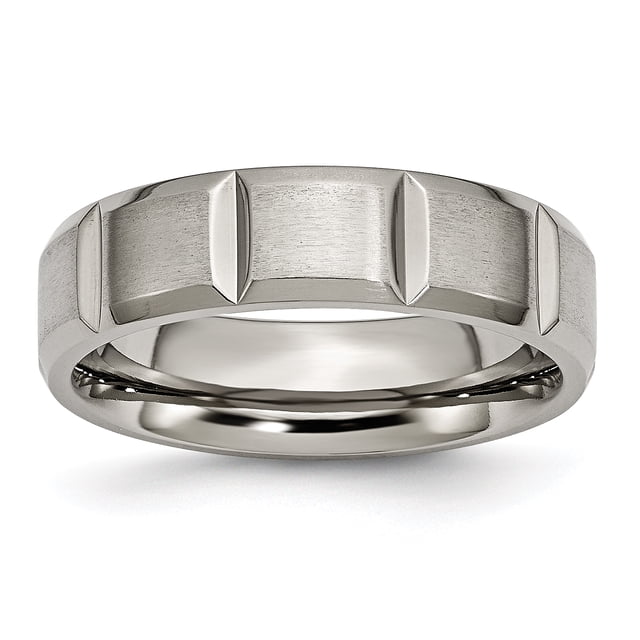 Titanium 6mm Ring Man Wedding For Dad Mens For Him