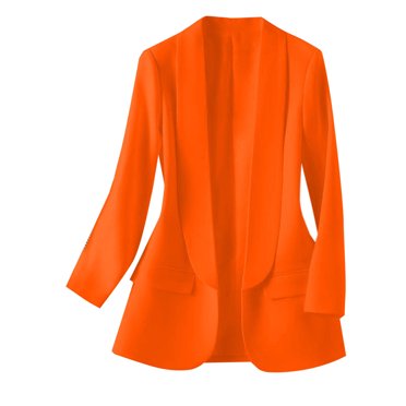 Pisexur Blazers pour Femmes pour le Travail Décontracté Couleur Unie Manches Longues Veste Col Rabattu Ouvert devant Veste de Costume de Bureau Mode Formelle avec Poches Vestes d'Automne pour Femmes