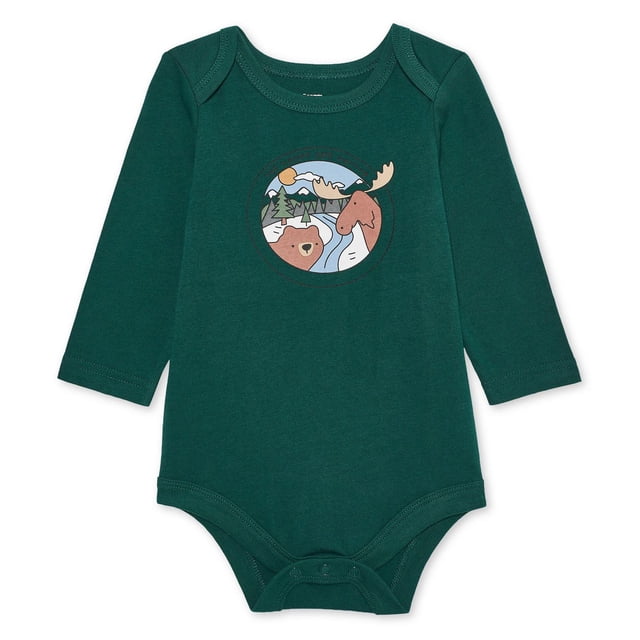 Cache-couche à manches longues avec imprimé graphique George pour bébés garçons