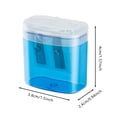 thumbnail image 3 of 12pc Covered Pencil Sharpener Double Hole Handheld Pencil Sharpener Standard Pencil And Extra Large Pencil Manual For Children Adults Students School Home Crafts for Adults Craft Table Foldable Crafts, 3 of 6