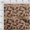 thumbnail image 2 of oneOone Tissu Velours Marron Clair Forme Géométrique Matériel de Robe Tissu Imprimé Tissu au Mètre 58 Pouces de Large, 2 of 4