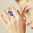 thumbnail image 3 of Bradem Rings Clearance! Fashion Crystal Ring Square Zircon Ring Exaggerated Large Spring Spiral Ring, Blue, One Size Lady Ring Clearance Sale, 1X Ring, 3 of 4