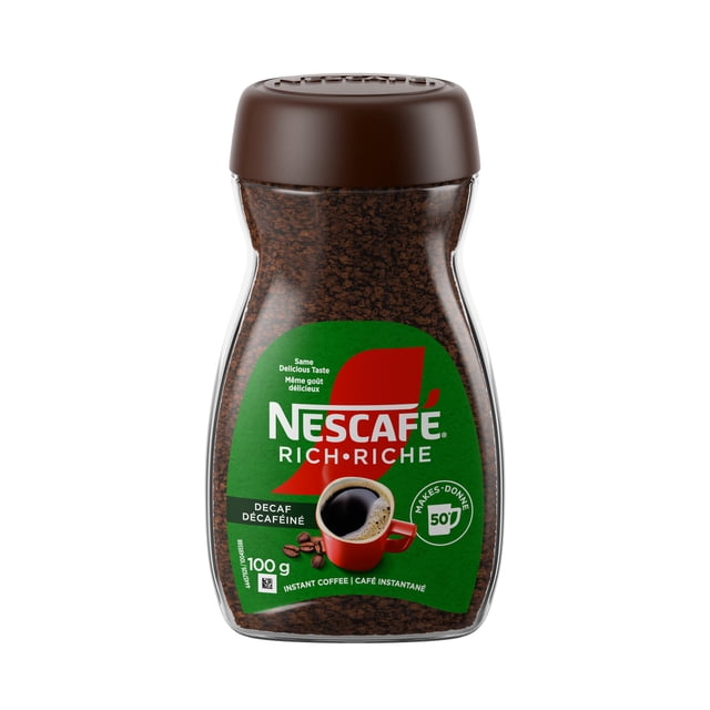 NESCAFE Rich Decaffeinated Instant Coffee, Just Add Hot Water
