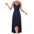 thumbnail image 1 of Mode Casual V-Cou Bretelles Sans Manches Dos Ouvert Sexy Robe Solide, 1 of 4