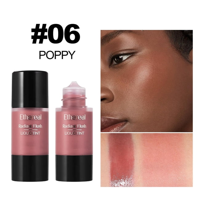 Aursykel Liquid Blush with Dropper 11ml Long Lasting Natural Brightening Rouge High Pigment Easy Application Water Infused Formula Lightweight Buildable Texture for All Skin Types