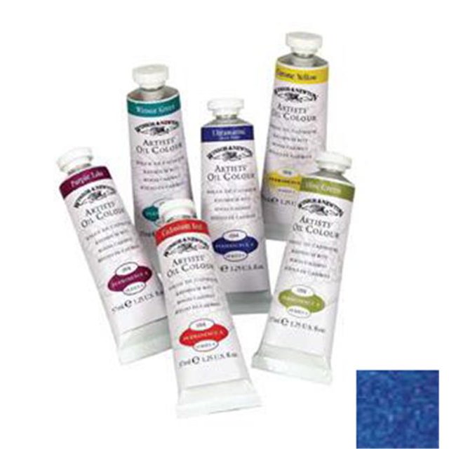 Winsor & Newton 1214538 37ml Artists Oil Color - Prussian Blue