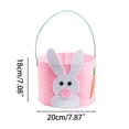 thumbnail image 3 of LSLJS Cute Easter Rabbit Cloth Basket Candy Eggs Buckets Party Decoration For Kids, Easter Basket Stuffers, 3 of 6