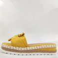 thumbnail image 3 of Mikilon Women Bowknot Beach Summer Slippers Platform Slope Heels Plus Size Shoes, 3 of 7