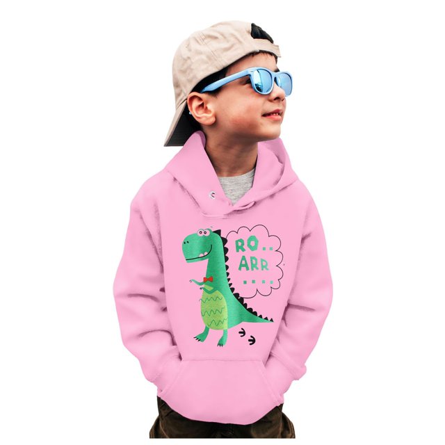 WEAIXIMIUNG Chandails pour Garçons Col Rond Camion T-Shirt Dinosaure Manches Longues Chandail à Enfiler Hauts T-Shirts