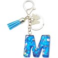 thumbnail image 2 of ORUYROP Initials Letter Keychain Blue Tassel Butterfly Pendant for Women Girls Wallet Backpack Purses, 2 of 3