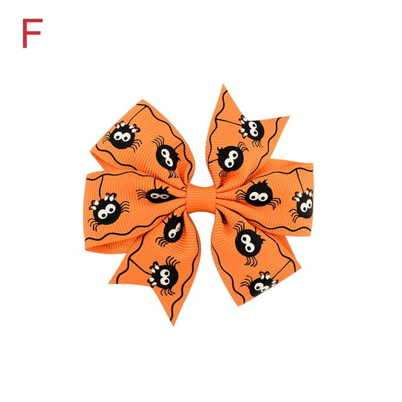 RKSTN Pinces à Cheveux pour Femmes Halloween Épingle à Cheveux pour Enfants Imprimé Filles Mignon Nœud Accessoires pour Cheveux Pinces à Cheveux Mode