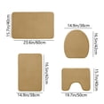 thumbnail image 3 of 2025-2026 Memory Foam Bath Mat Set, Bathroom Rugs For 4 Pcs Toilet Mats Universal Soft Comfortable Water Absorption Non-Slip Thick Machine Washable Easier To Dry Dark Clearance, 3 of 7
