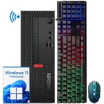 Lenovo ThinkCentre M70c SFF Windows 11 Pro Bureau professionnel PC | Intel Hexa-Core i5 10400 | 16GB DDR4 RAM | 512GB NVMe SSD | Construit en AX200 WIFI 6 - Rénovés