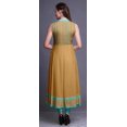 thumbnail image 4 of Bimba Robe Anarkali pour Femmes Orange Pâle à Imprimé Géométrique, Col Mandarin, Designer, Ethnique Indienne, Kurta, Moyen, 4 of 6