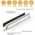 thumbnail image 2 of LED Motion Sensor Light Indoor [3-Pack] – Battery LED Lights Magnetic Light – Motion Sensor Closet Lights, LED Garage Light, Night Light, Wall Light – 10 Bulbs Per LED Strip Light QualityWatt, 2 of 8
