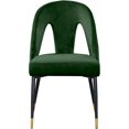 thumbnail image 3 of Meridian Furniture Akoya Velvet Dining Chair, Green (Set of 2), 3 of 6
