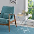 thumbnail image 2 of FixtureDisplays® Clear Furniture Acrylic Folding Tray Table, Acrylic Side Table, Transparent Acrylic End Table, Lucite Riser Pedestal 19 X 13 X 23" 15593, 2 of 8