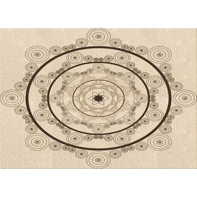 Ahgly Company Machine Washable Indoor Rectangle Transitional Peach Beige Area Rugs, 2' x 4'