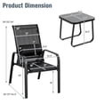 thumbnail image 2 of Gymax 3PCS Outdoor Bistro Set Patio Conversation Set w/ Adjustable Backrest Black, 2 of 10