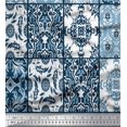 thumbnail image 1 of Soimoi Modal Satin Fabric Check & Damask Patchwork Print Sewing Fabric Yard 42 Inch Wide, 1 of 3