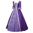 thumbnail image 4 of UPPADA Costumes Gothiques pour Femmes Robes Victoriennes à Manches Longues Robe Corset Grande Taille Robe Maxi Fluide Robe de Fête Robe Cocktail Robe de Mascarade à Lacets Jolies Robes de Bal Soldes de Liquidation, 4 of 5