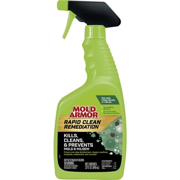 Mold Armor 32 oz Rapid Clean Remediation Mold & Mildew Remover, Pack of 4