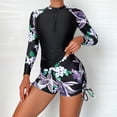 thumbnail image 4 of Catégorie de Produit Maillots de Bain Rash Guards Femmes Maillot Dermoprotecteur UPF 50+ Manches Longues Surf Maillots de Bain Deux Pièces avec Soutien-Gorge Intégré, 4 of 7
