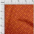 thumbnail image 2 of oneOone Silk Tabby Orange Fabric Geometric Craft Projects Decor Fabric Printed By The Yard 42 Inch Wide, 2 of 4