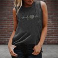 thumbnail image 2 of Pompotops Colorful Reflective Sequins Ladies Round Neck Loose Top Sleeveless T-shirt, 2 of 6