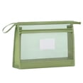 thumbnail image 1 of SLYNSHome Mesh Zipper Pouch Transparent Lightweight Nylon File Folders,A4 Size Multi-Layer Subject Document Organizer Accessories Storage Bag for Office Supplies - Green, 1 of 6
