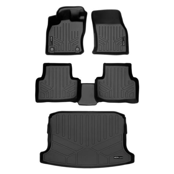 Smartliner SA0562-B0562-D0562 All Weather Custom Fit 2 Row Floor Mats & Cargo Liner Set for 2022-2023 Volkswagen Taos, Black