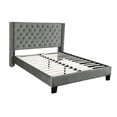 thumbnail image 1 of Natalia Queen Size Platform Bed, Grey, 1 of 2